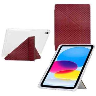 For iPad 2025 / 2022 Y-Fold Pyramid Texture Smart Leather Tablet Case(Red)