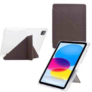 For iPad Air 11 2024 / 2025 Y-Fold Pyramid Texture Smart Leather Tablet Case(Brown)