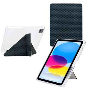 For iPad Air 11 2024 / 2025 Y-Fold Pyramid Texture Smart Leather Tablet Case(Green)