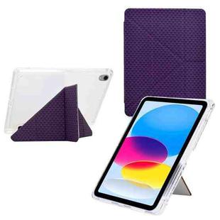 For iPad mini 2024 / mini 6 Y-Fold Pyramid Texture Smart Leather Tablet Case(Purple)