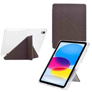 For iPad mini 2024 / mini 6 Y-Fold Pyramid Texture Smart Leather Tablet Case(Brown)