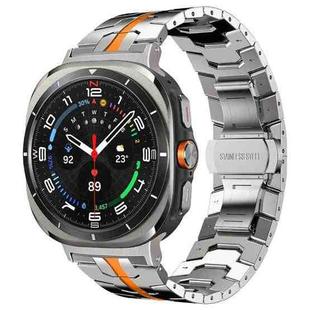 For Samsung Galaxy Watch8 / Watch8 Classic Butterfly Buckle Titanium Alloy Watch Band(Titanium Orange)