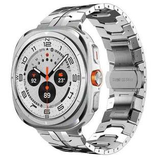 For Samsung Galaxy Watch8 / Watch8 Classic Butterfly Buckle Titanium Alloy Watch Band(Silver)