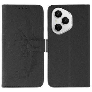 For Honor 400 Pro Global 160.8mm Feather Pattern Litchi Texture Leather Phone Case(Black)