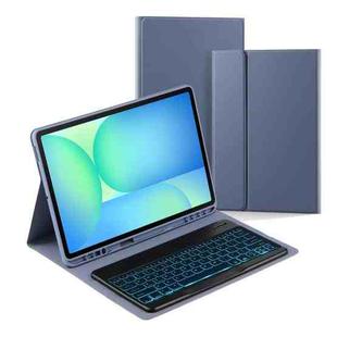 For Samsung Galaxy Tab S10 FE+ PSD-X620 Backlight Bluetooth Keyboard Leather Tablet Case(Lavender)