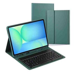 For Samsung Galaxy Tab S10 FE+ PS-X620 Basics Bluetooth Keyboard Leather Tablet Case(Dark Green)