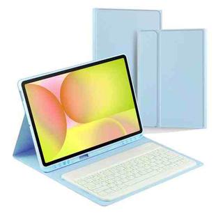 For Samsung Galaxy Tab S10 FE+ PS-X620 Basics Bluetooth Keyboard Leather Tablet Case(Sky Blue)