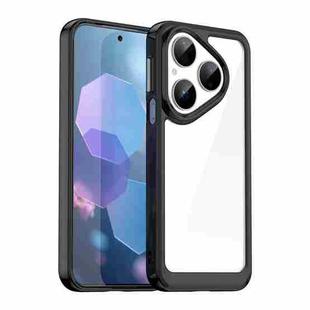 For Huawei Pura 80 5G Colorful Series Acrylic Hybrid TPU Phone Case(Black)