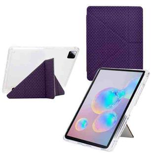 For Xiaomi Pad 7 / 7 Pro Y-Fold Pyramid Texture Smart Leather Tablet Case(Purple)