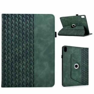 For iPad 2025 / 2022 Rotatable Building Blocks Embossed Smart Leather Tablet Case(Green)
