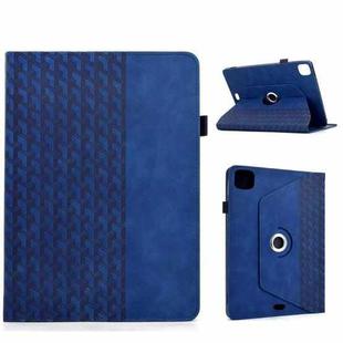 For iPad Air 11 2024 / 2025 Rotatable Building Blocks Embossed Smart Leather Tablet Case(Blue)
