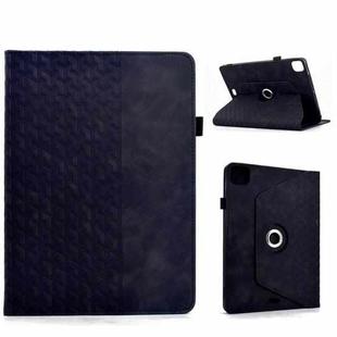 For iPad Air 11 2024 / 2025 Rotatable Building Blocks Embossed Smart Leather Tablet Case(Black)