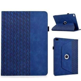 For iPad 9.7 2018 / 2017 / Air 2 / 1 Rotatable Building Blocks Embossed Smart Leather Tablet Case(Blue)