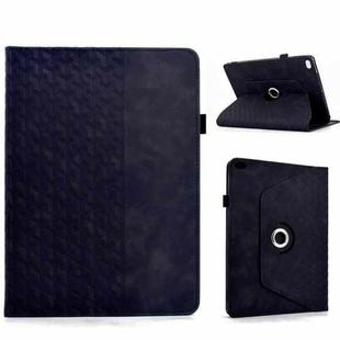For iPad 9.7 2018 / 2017 / Air 2 / 1 Rotatable Building Blocks Embossed Smart Leather Tablet Case(Black)