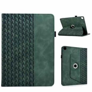 For Samsung Galaxy Tab S6 Lite 2024 Rotatable Building Blocks Embossed Smart Leather Tablet Case(Green)