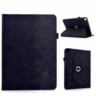 For Samsung Galaxy Tab S6 Lite 2024 Rotatable Building Blocks Embossed Smart Leather Tablet Case(Black)