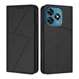 For Oukitel C51 Strong Magnetic Frosted Flip Leather Phone Case(Black)