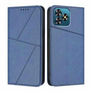 For Oukitel C53 Strong Magnetic Frosted Flip Leather Phone Case(Royal Blue)
