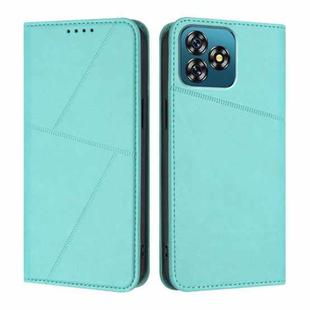 For Oukitel C53 Strong Magnetic Frosted Flip Leather Phone Case(Light Blue)