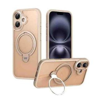 For iPhone 17 Double Ring MagSafe Magnetic Holder Phone Case(Bronze)