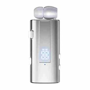 K92 Collar Clip Wireless Bluetooth Earphone(Silver)