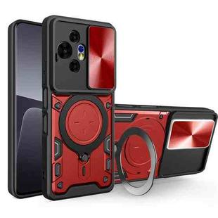 For TCL 50 NxtPaper CD Texture Sliding Camshield Magnetic Holder Phone Case(Red)