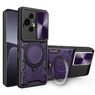 For TCL 50 NxtPaper CD Texture Sliding Camshield Magnetic Holder Phone Case(Purple)