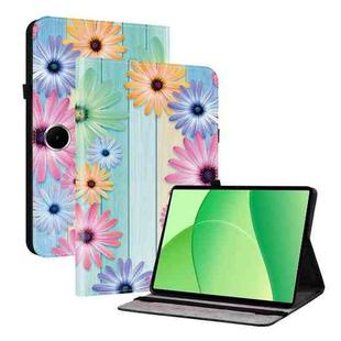 For OPPO Pad SE 11 inch Crystal Texture Colored Drawing Leather Tablet Case(Sunflowers)