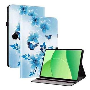 For OPPO Pad SE 11 inch Crystal Texture Colored Drawing Leather Tablet Case(Blue Butterflies)