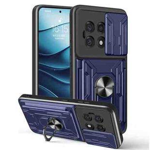 For OnePlus 13R 5G Sliding Camshield TPU+PC Phone Case with Card Slot(Blue)