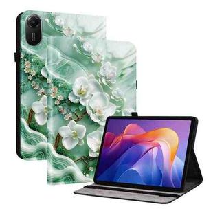 For Xiaomi Redmi Pad 2 11 inch Crystal Texture Colored Drawing Leather Tablet Case(Jade Flowers)