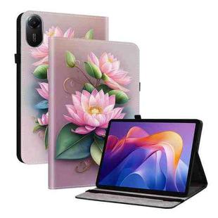 For Xiaomi Redmi Pad 2 11 inch Crystal Texture Colored Drawing Leather Tablet Case(Lotus)