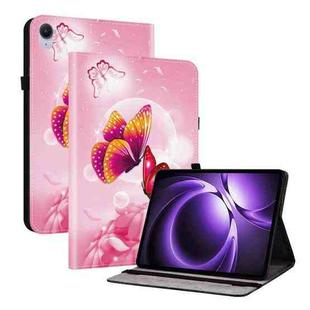 For Xiaomi Redmi K Pad 8.8 inch Crystal Texture Colored Drawing Leather Tablet Case(Pink Butterflies)