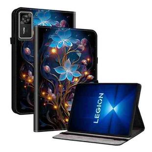 For Lenovo Legion Y700 Gen 4 Crystal Texture Colored Drawing Leather Tablet Case(Little Lantern Flowers)