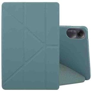 For Xiaomi Redmi Pad 2 Deformation Silicone Leather Tablet Case(Deep Green)