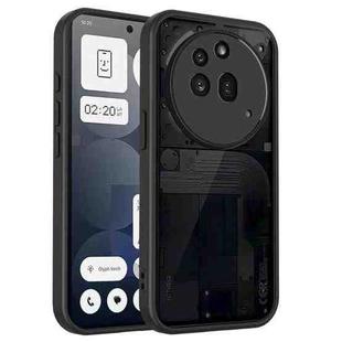 For Nothing Phone 3a Pro Skin Feel Frosted PC+TPU Shockproof Phone Case(Transparent Black)