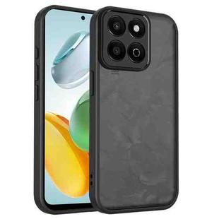 For Honor X7c 4G Skin Feel Frosted PC+TPU Shockproof Phone Case(Transparent Black)
