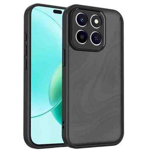 For Honor X8c 4G Skin Feel Frosted PC+TPU Shockproof Phone Case(Transparent Black)