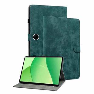 For OPPO Pad SE 11 inch Tiger Pattern Flip Leather Tablet Case(Dark Green)