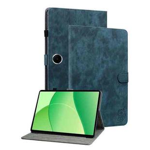For OPPO Pad SE 11 inch Tiger Pattern Flip Leather Tablet Case(Dark Blue)