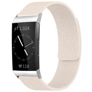 For Fitbit Charge 4 / Charge 3 xDfind Litchi Texture Magnetic Silicone Watch Band(Starlight)