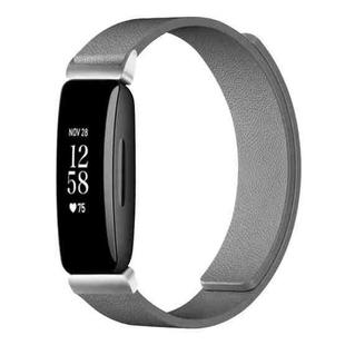 For Fitbit Inspire 2 / Ace 3 xDfind Litchi Texture Magnetic Silicone Watch Band(Grey)