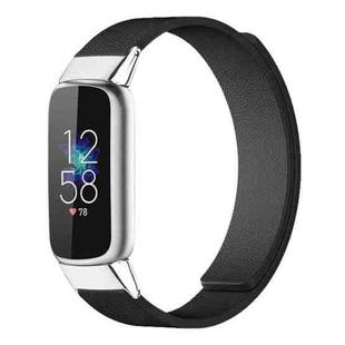 For Fitbit Luxe / Special Edition xDfind Litchi Texture Magnetic Silicone Watch Band(Black)