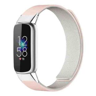For Fitbit Luxe / Special Edition xDfind Litchi Texture Magnetic Silicone Watch Band(Pink Sstarlight)