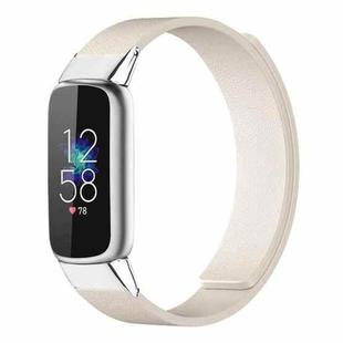 For Fitbit Luxe / Special Edition xDfind Litchi Texture Magnetic Silicone Watch Band(Starlight)