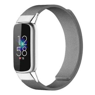 For Fitbit Luxe / Special Edition xDfind Litchi Texture Magnetic Silicone Watch Band(Grey)