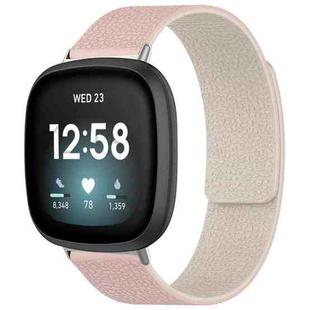 For Fitbit Versa 4/Versa3/Sense2/Sense xDfind Litchi Texture Magnetic Silicone Watch Band(Pink Sstarlight)