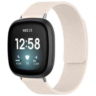 For Fitbit Versa 4/Versa3/Sense2/Sense xDfind Litchi Texture Magnetic Silicone Watch Band(Starlight)