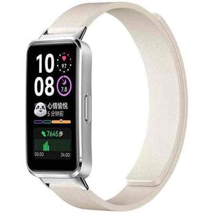 For Huawei Band 10 / 9 / 8 xDfind Litchi Texture Magnetic Silicone Watch Band(Starlight)