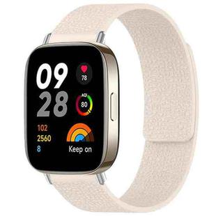 For Redmi Watch 3 xDfind Litchi Texture Magnetic Silicone Watch Band(Starlight)